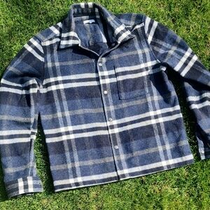 REISS Wool Blend Flannel Jacket